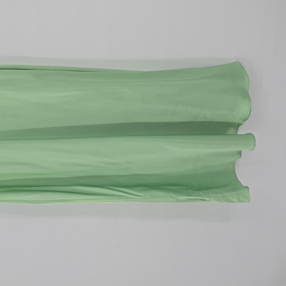 Sleeper Boheme Slip Midi Dress Women Ostrich Feathers In Mint Boho Preppy Size L - Picture 6 of 11